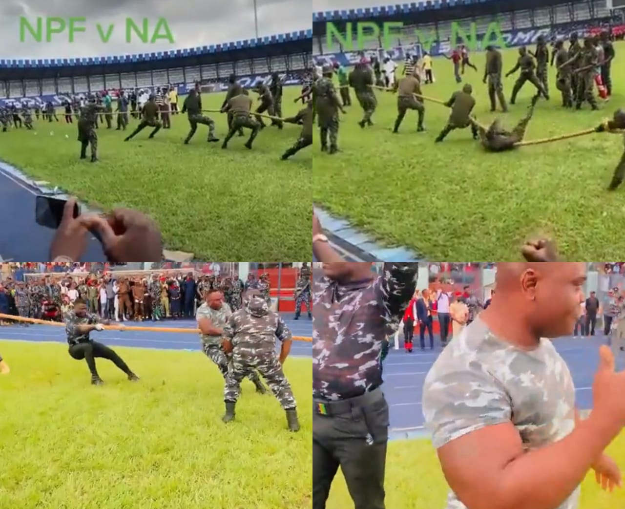 Nigerian Police officers win in Thug of War with men of the Nigerian Army