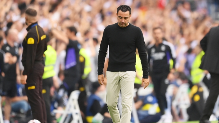 Xavi was frustrated as his Barcelona side fell to a 3-1 defeat to Real Madrid