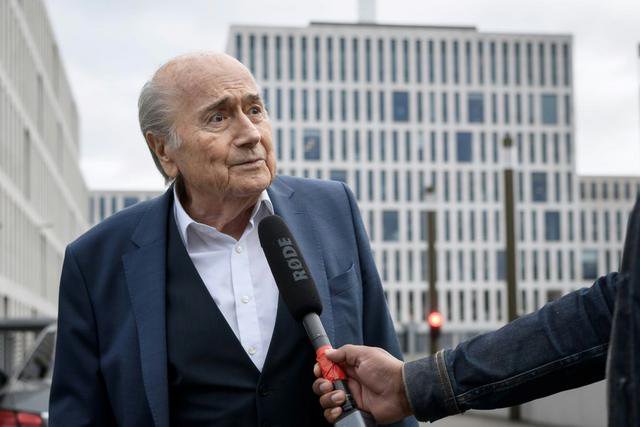 Sepp Blatter arriving for a hearing with the at the Office of the Attorney General of Switzerland in September, 2020