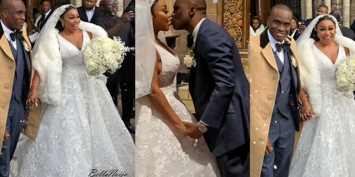 Actress Rita Dominic and her fiancé, Fidelis Anosiike tie the knot in the UK (Photo+Video)
