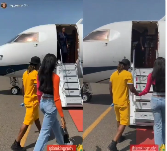 Singer Paul Okoye and his lover, Ivy, jet out for the New Year holiday (video)