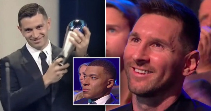 'That face': Messi's reaction to Emiliano Martinez winning Best Goalkeeper award goes viral