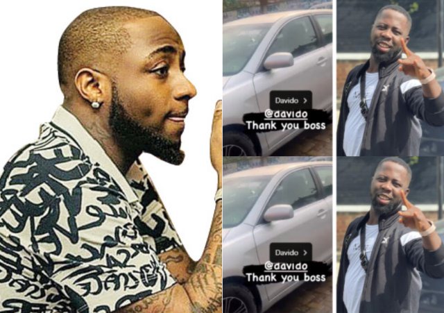 Man with a pure heart! Davido buys brand new car for his logistics manager, Yemighty