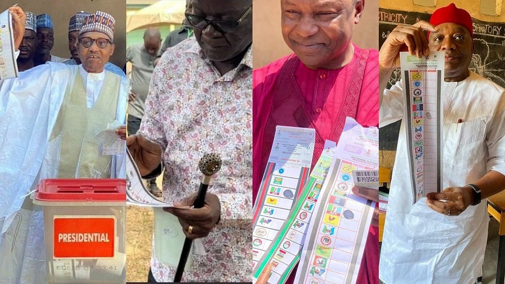 President Buhari, Governor Ortom, AGF Malami and Orji Kalu violate ballot secrecy.
