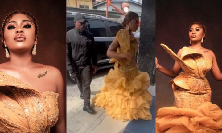 #BBTitans: Olivia shows up for media rounds in dress worth over N1.8 million