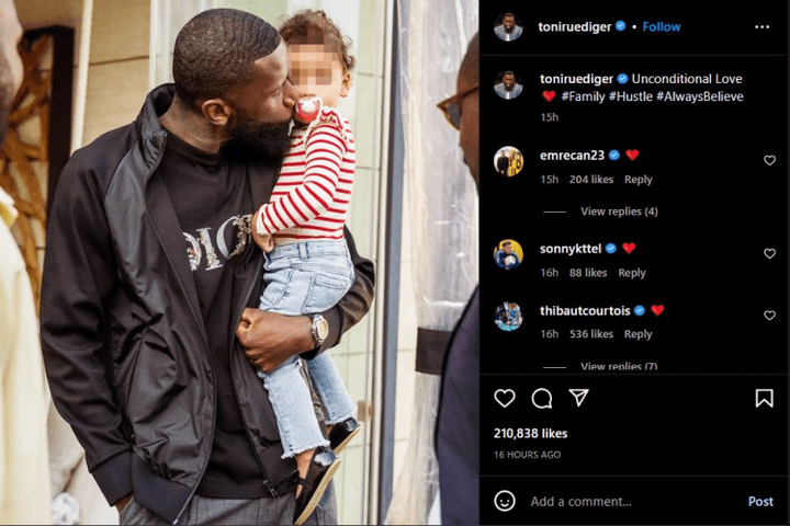 Antonio Rudiger Shares Lovely Pictures Of Him And His Daughter Aaliyah