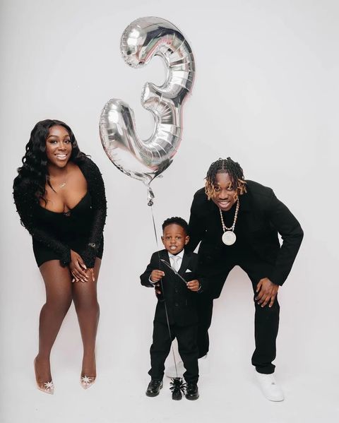 Singer, Zlatan, shares lovely family photos as his son, Shiloh, turns three years old