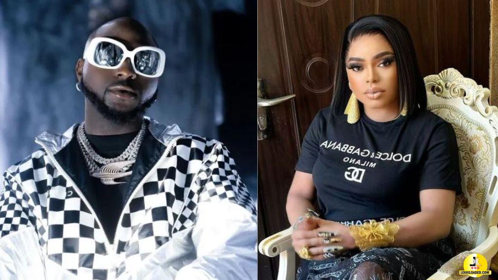 Don't touch me oh - Singer Davido reacts as he finally meets Bobrisky for the first time (Video)