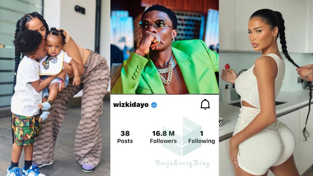 Jada P don see shege - Reactions as Wizkid unfollows everyone on IG just to follow alleged new girlfriend (Photos)