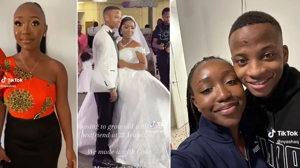 Young couple wed in beautiful ceremony