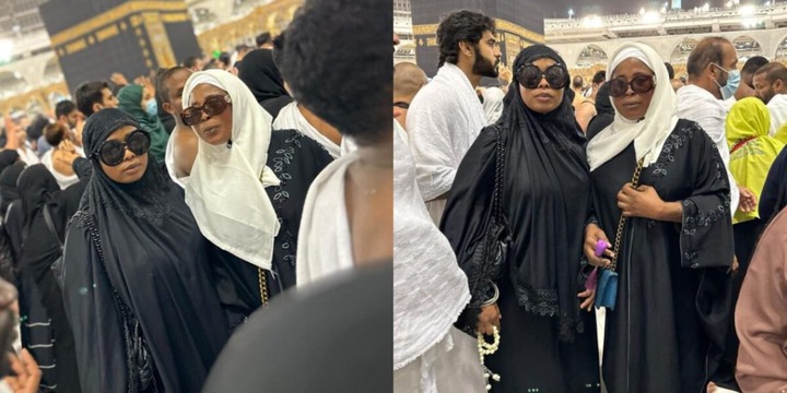 Late Alaafin’s wife, Queen Ola reveals her biggest flex as she storms Mecca with her mother