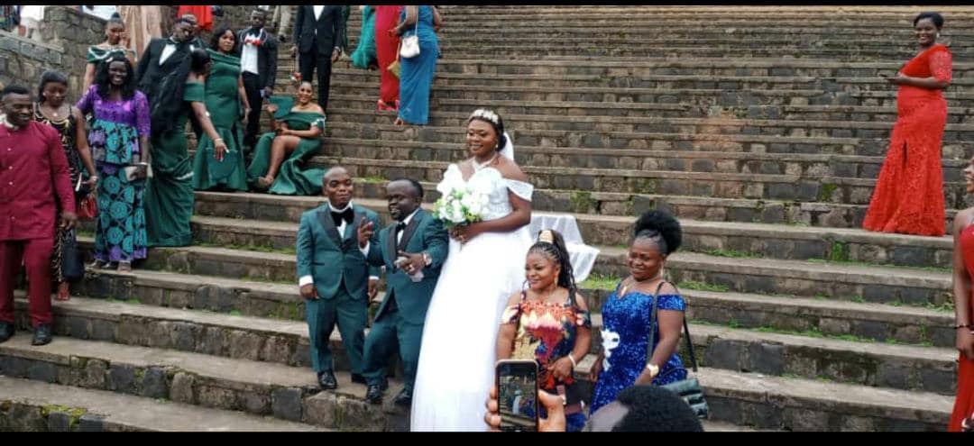 Photos from the wedding of Cameroonian teacher who found love after years of being rejected by women due to his height