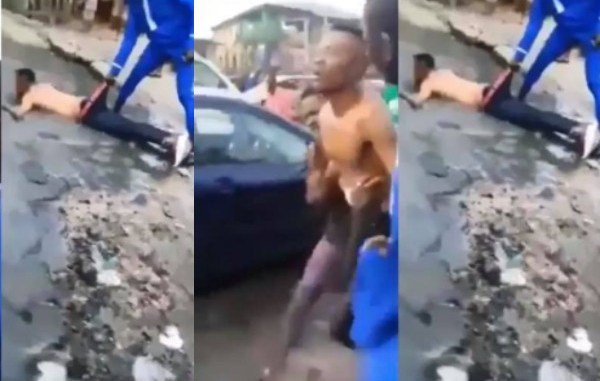 Yahoo boy runs mad after failing to use his mother for money ritual (video)