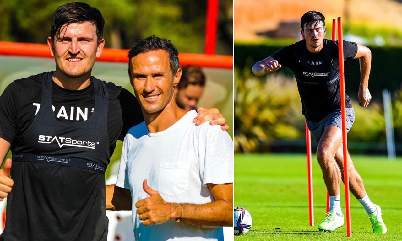 Man. United defender, Harry Maguire now training three times a day as he hopes to fight�for�his�place (photos)