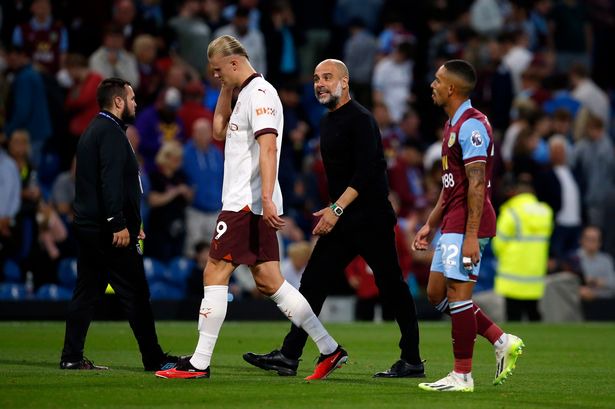 Guardiola and Haaland were involved in a fiery spat at half-time