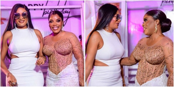 You wan enter market by force – Reactions trail May Edochie’s outfit to Empress Njamah’s birthday dinner