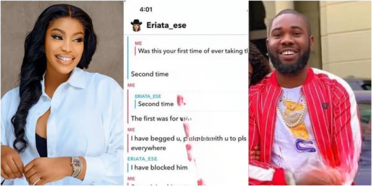 BBN Ese Eriata allegedly welcomes baby boy with married man, chat with man’s wife leaks