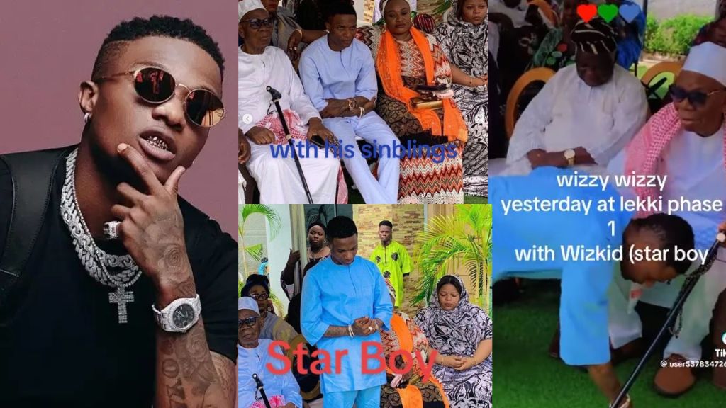 Trending video of Wizkid with his siblings as he visits his dad's house stirs reactions