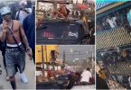 Surulere erupts in jubilation as WizKid storms the streets to fulfill his N100m pledge, rains cash on them