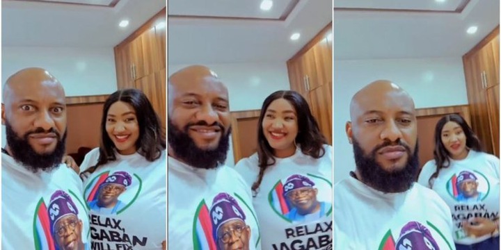 Yul Edochie leaves netizens ranting as he shares cute couple video with wife, Judy Austin