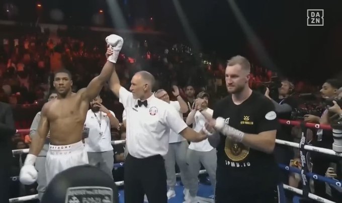 Anthony Joshua beats Otto Wallin in dominant display to end 2023 in style (videos)