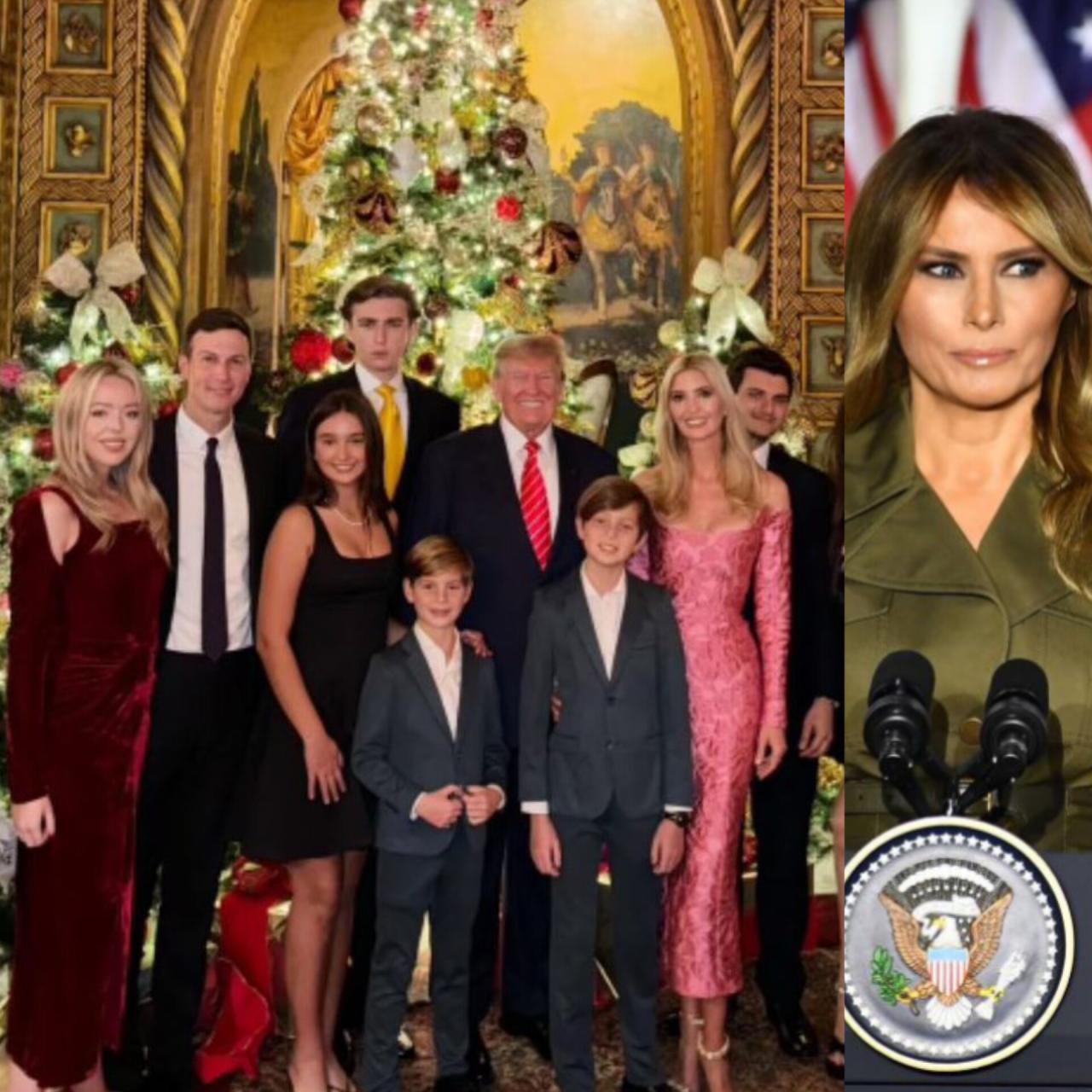 Melania Trump missing from Trump family Christmas photo