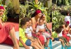 Regina Daniels expresses her joy of motherhood as she shares adorable moment with her step children