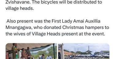 Zimbabwe president donates 54 bicycles to village heads as�Christmas�gift (Photos)