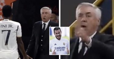 Ancelotti angered by what Bellingham and Vinicius did during Clasico – Eden Hazard used to do it too