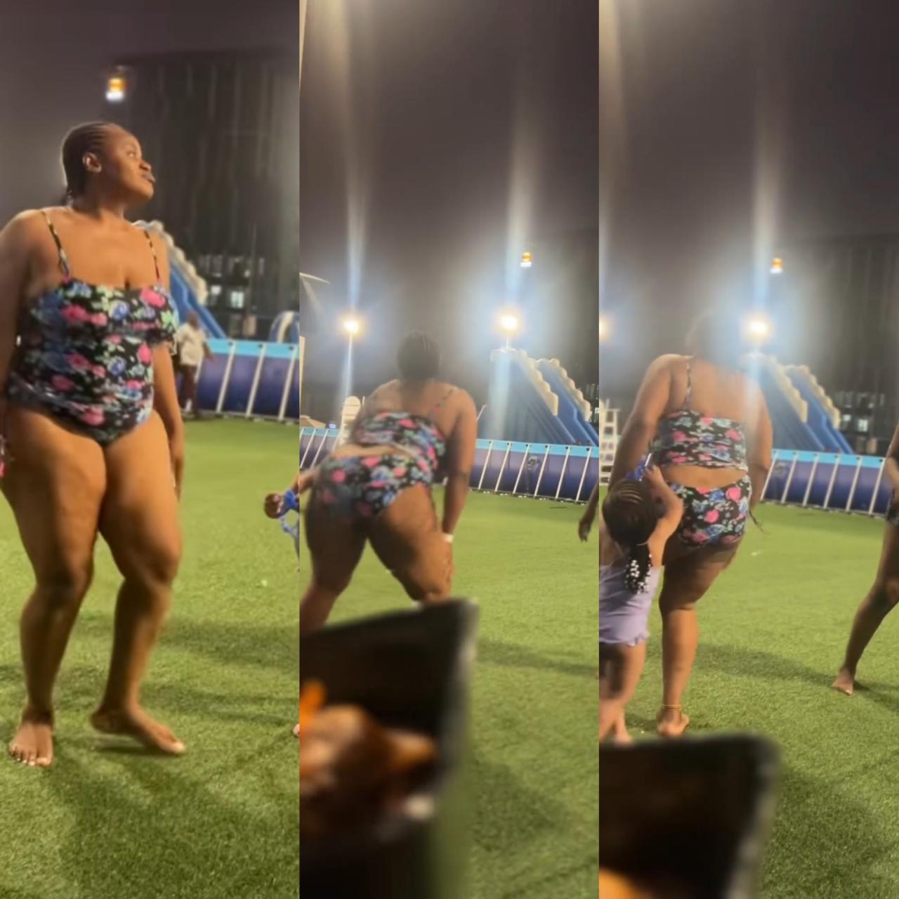 Uche Ogbodo clashes with followers who called her out for exposing her body in swimwear video