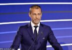 UEFA president Aleksander Ceferin announces he