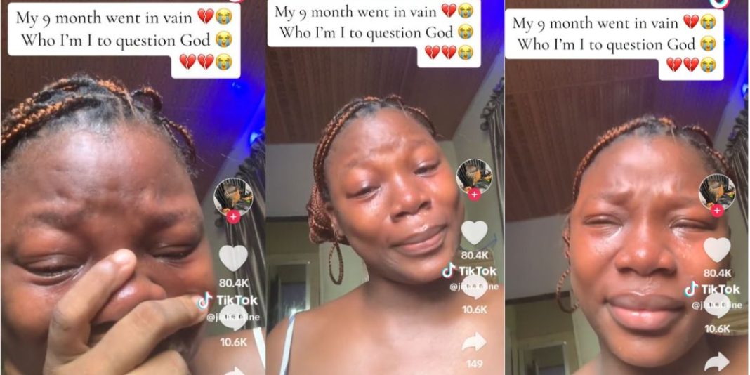 My 9months went in vain - Nigerian lady breaks into tears as baby dies during delivery, stirs emotional reactions (Video) (1)