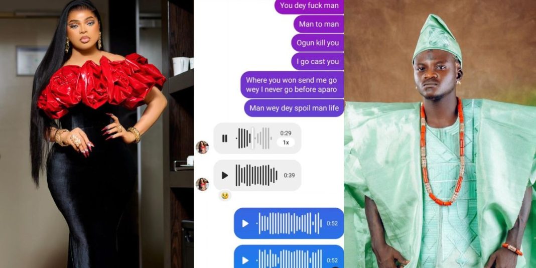 Nigerians freeze as Portable and Bobrisky enter each other DM and bombard themselves with heavy curses, audio trends (Listen)