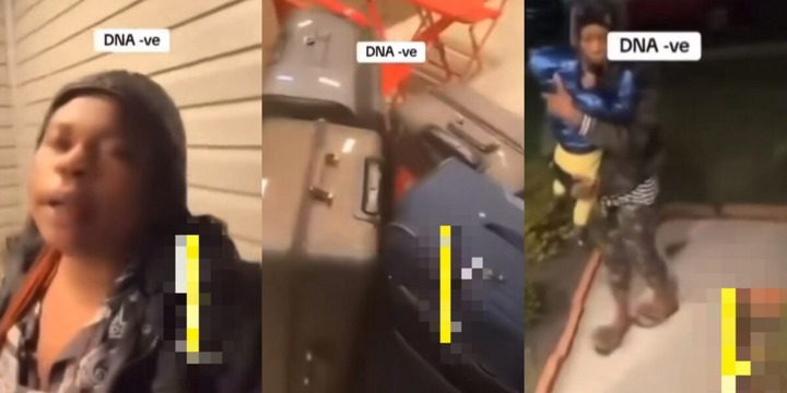 Lady cries out as husband kicks her, her baby and mom out this house as DNA shows negative