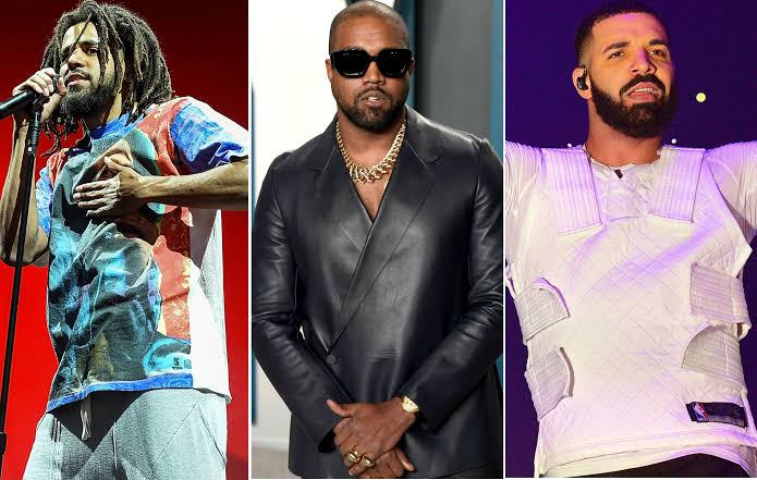 Kanye West sides Kendrick Lamar as he disses Drake and J.Cole in new song (video)