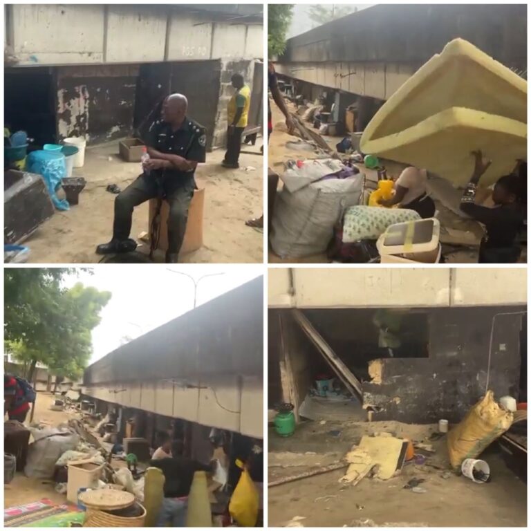 Lagos sate govt discovers ’86 rooms’ under bridge where tenants paid N250,000 a year as rent