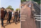 Road attracted by Senator Orji Uzor Kalu gets washed off by rain few months after it was commissioned