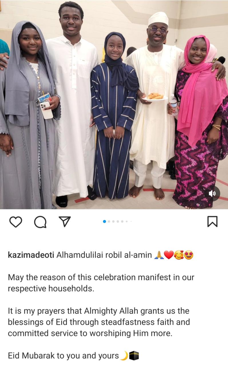 Actress Mercy Aigbe reacts as her husband spends Sallah with his first wife and their children