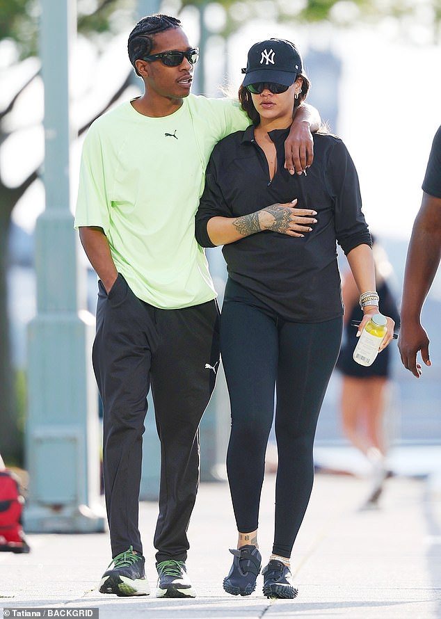 Rihanna looked loved up in the Big Apple alongside her boyfriend A$AP Rocky this week